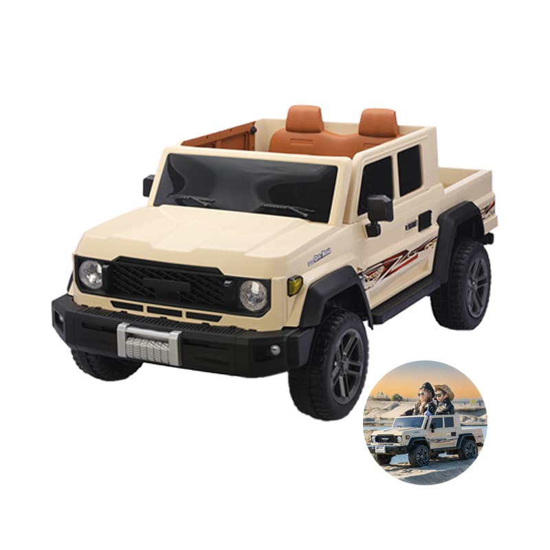 Samochodzik dla dzieci z napędem 12 V i napędem na 4 koła z tylną skrzynią ładunkową
