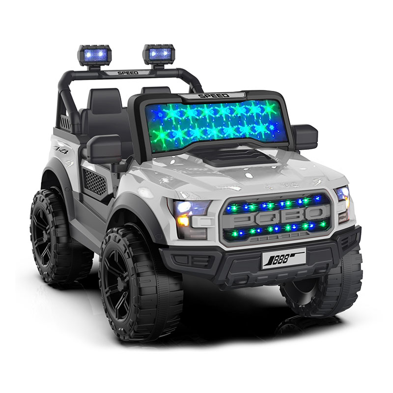 Samochód elektryczny dla dzieci z podwójnym silnikiem 12 V, pilotem i muzyką