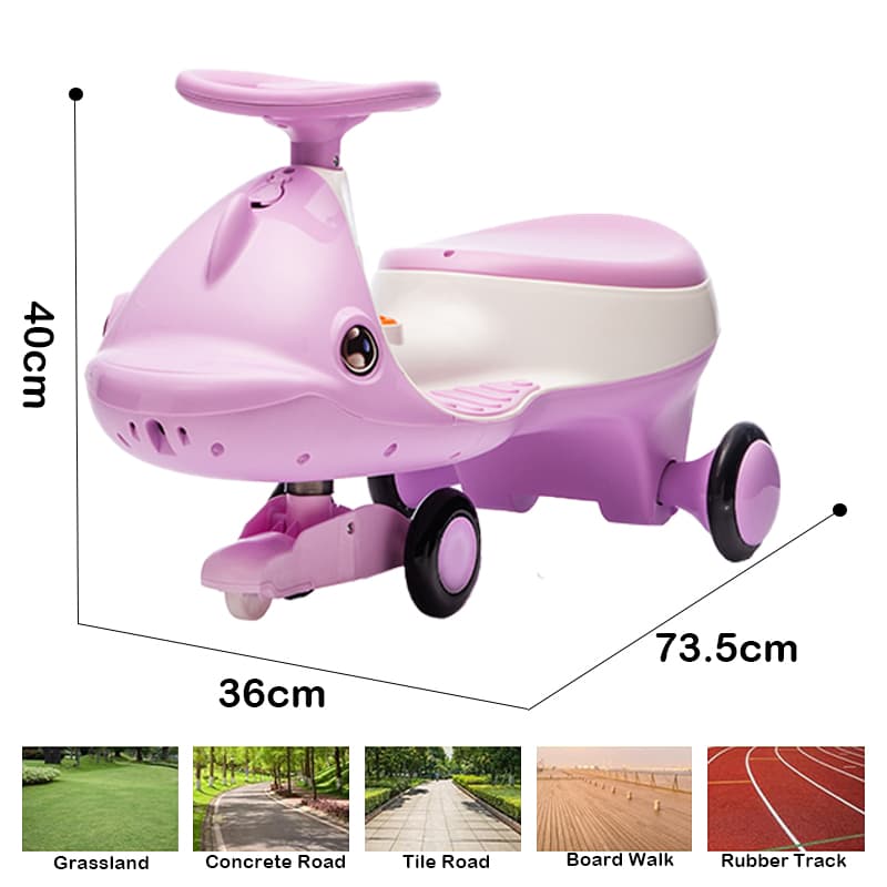 6V 2WD Kids Electric Twist Car with Music