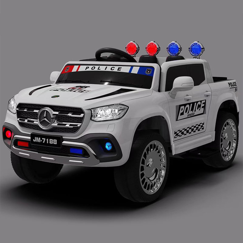 12V Four-Wheel Drive Police Ride-On Vehicle with Rear Dump Bed