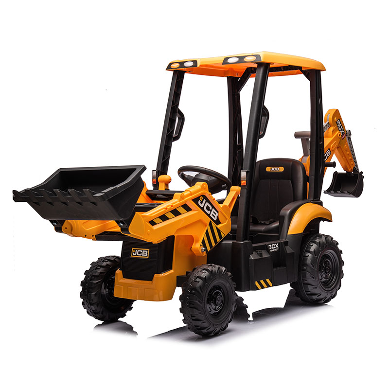 Licencjonowana elektryczna ciężarówka JCB Kids z napędem fabrycznym