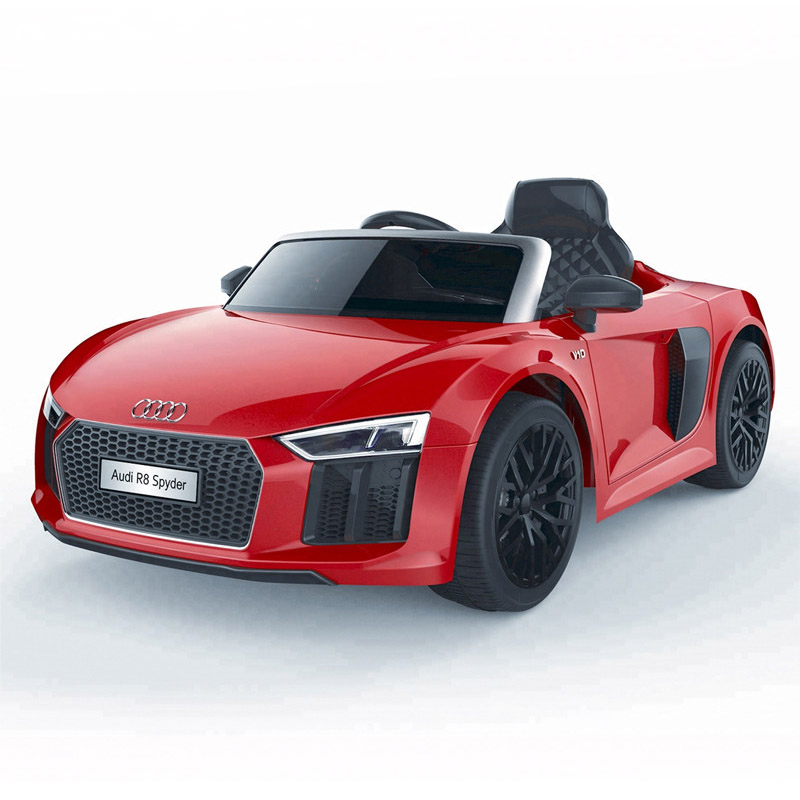 Licencjonowany elektryczny samochód zabawkowy dla dzieci. Dzieci jeżdżą samochodem